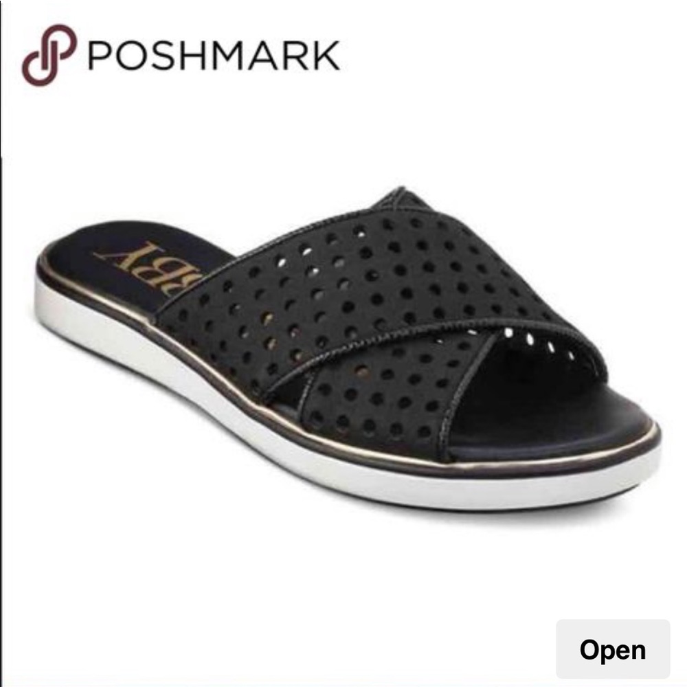 Sam & Libby black slip on sandals ~ size 6 ~ NWT